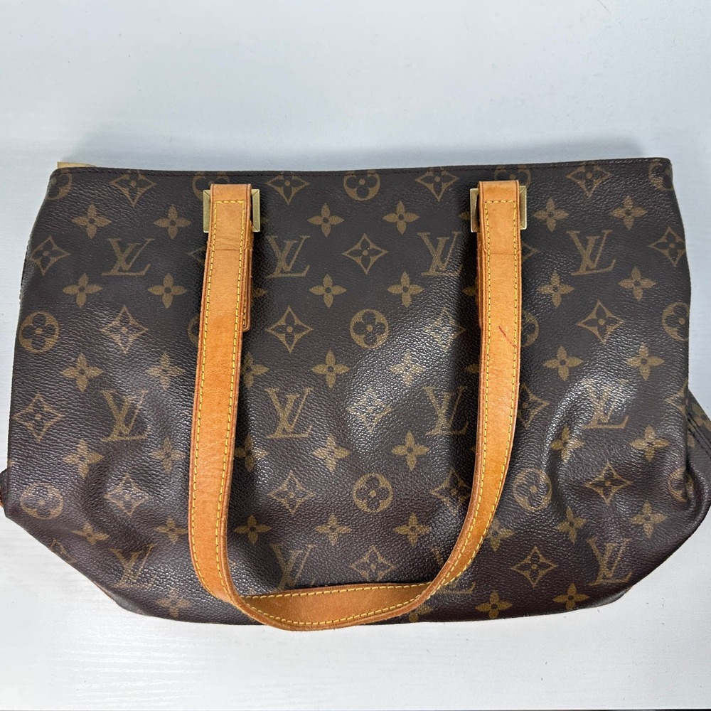 Louis Vuitton 2001 Cabaspiano Monogram Tote Bag France Broken Strap Loop - Picture 7 of 16